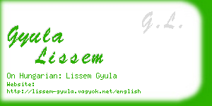 gyula lissem business card
